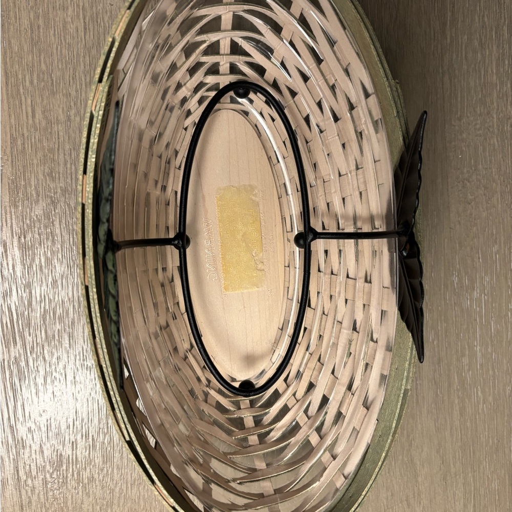A Longaberger 2010 Oval Sage Green Color, with Teal color silk Hydranges. - Picture 11 of 16